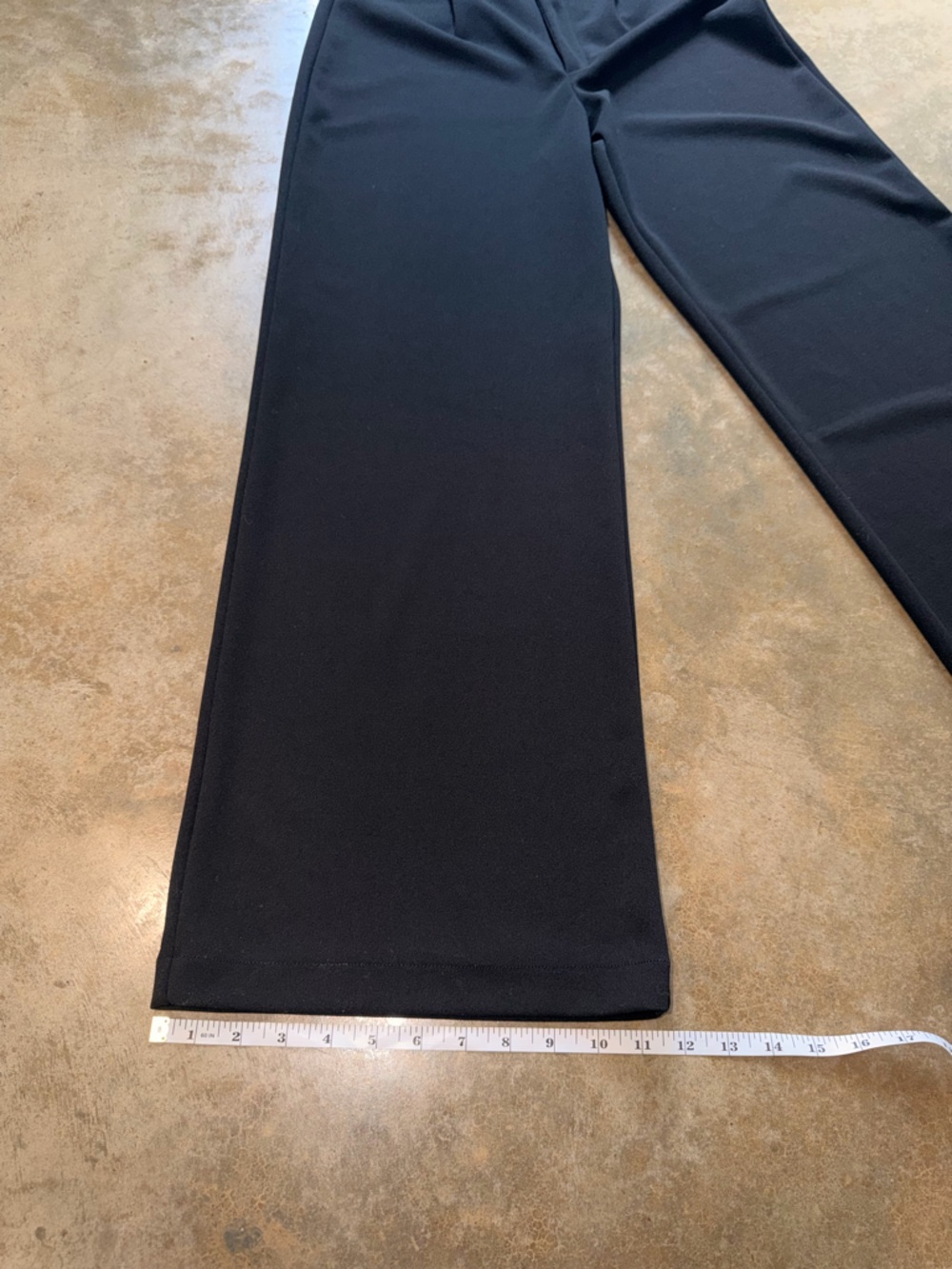 Black Wide Leg Dress Pants High Rise Flare Size 25 Work Career - Picture 11 of 14